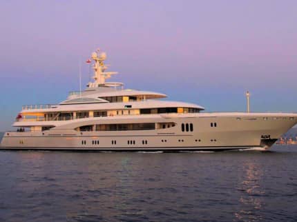 GLOBAL 243ft Lurssen completed superyacht - profile view