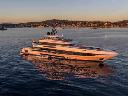 FELICITÀ 164ft Mangusta completed superyacht - profile view