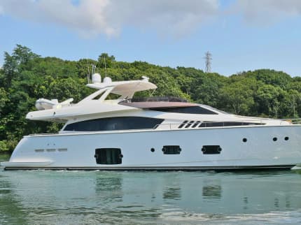 MONTRACHET 80ft Ferretti Yachts sold superyacht - profile view