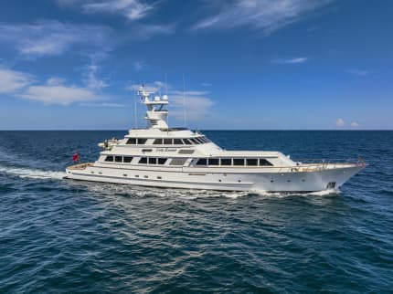 LADY SANDALS 131ft Feadship luxury yacht for sale - profile view
