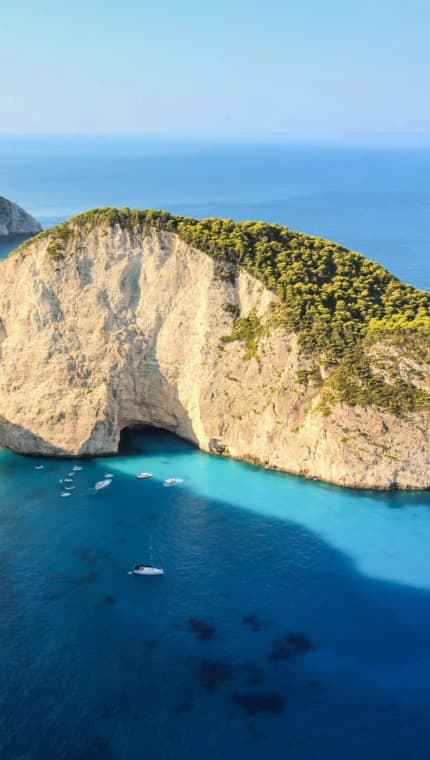 Greece coastal landmark - luxury yacht charter