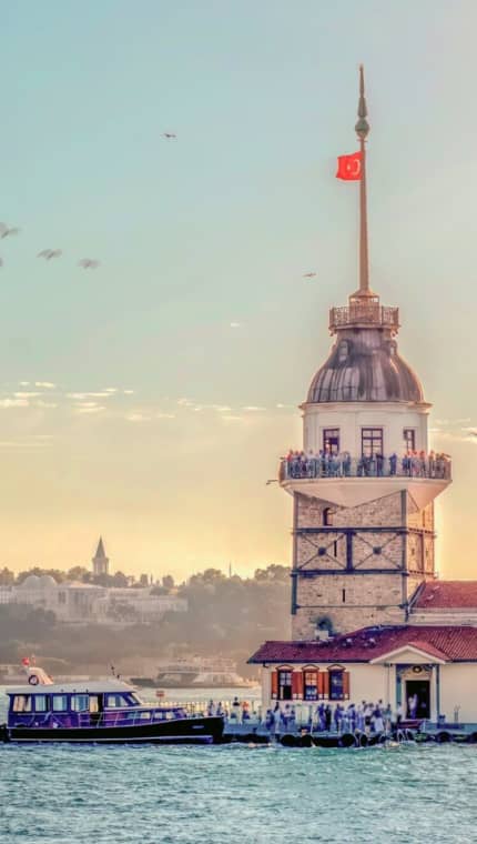 Turkey coastal skyline - luxury yacht charter