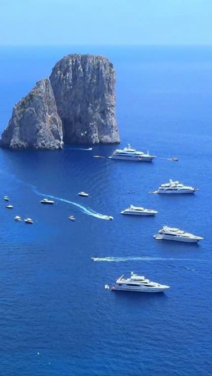 Amalfi Coast coastline aerial view - luxury yacht charter