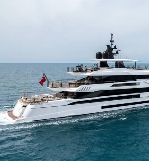 PROJECT NEXUS 164ft Mangusta luxury motor yacht - profile view