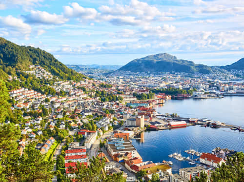 Northern Europe coastal skyline - luxury yacht charter