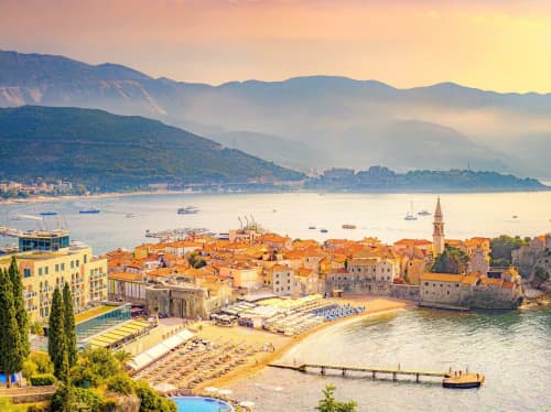 Montenegro coastal skyline - luxury yacht charter