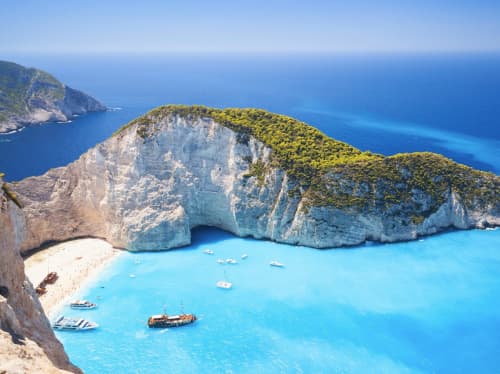 Greece island aerial view - luxury yacht charter