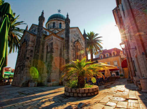 Montenegro coastal landmark - luxury yacht charter