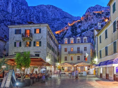 Montenegro coastal skyline - luxury yacht charter