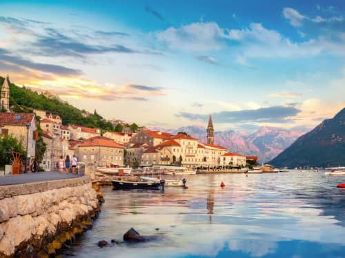 Montenegro coastal skyline - luxury yacht charter