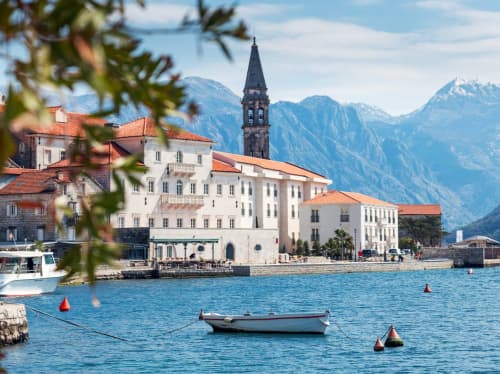 Montenegro coastal landmark - luxury yacht charter