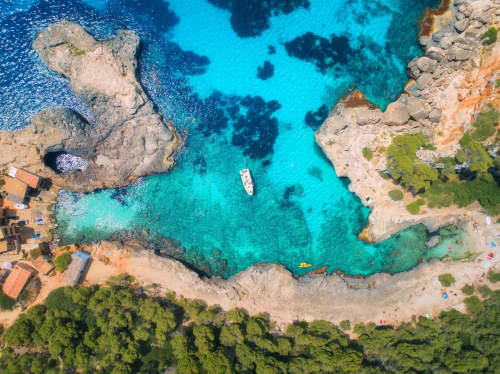 Spain coastline aerial view - luxury yacht charter