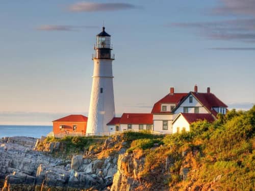 North America coastal landmark - luxury yacht charter