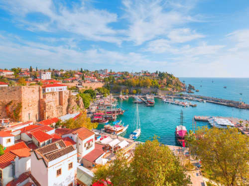 Turkey coastal skyline - luxury yacht charter