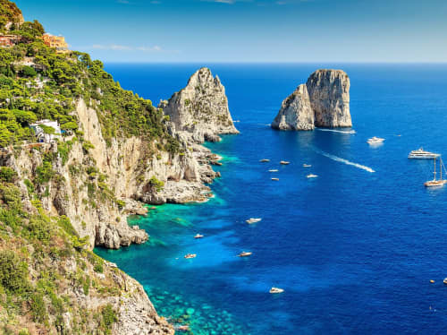 Italy coastline aerial view - luxury yacht charter