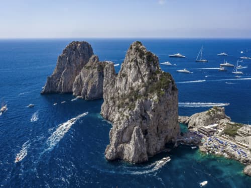 Amalfi Coast coastal landmark - luxury yacht charter