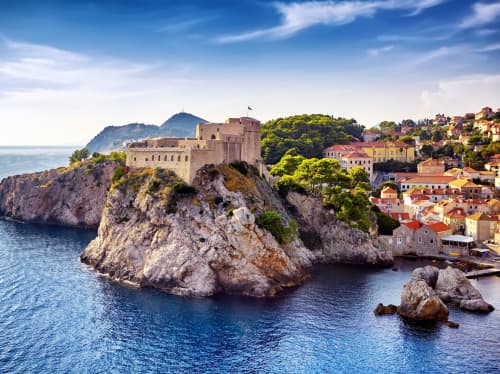 Adriatic Sea coastal landmark - luxury yacht charter