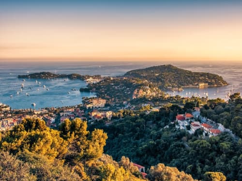 Mediterranean coastline aerial view - luxury yacht charter