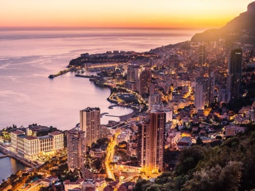 Cannes coastal skyline - luxury yacht charter
