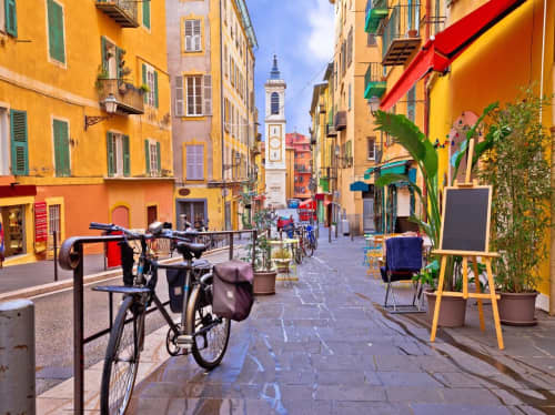 French Riviera coastal skyline - luxury yacht charter