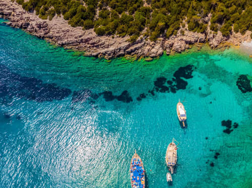 Turkey coastline aerial view - luxury yacht charter