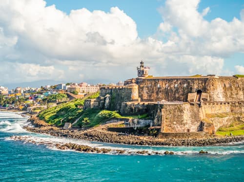 Caribbean coastal landmark - luxury yacht charter