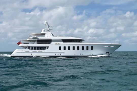BELLA 146ft Feadship luxury motor yacht - profile view