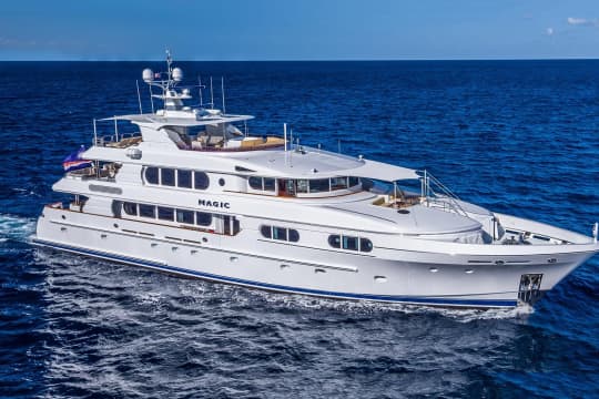 MAGIC 130ft Northern Marine luxury motor yacht - profile view