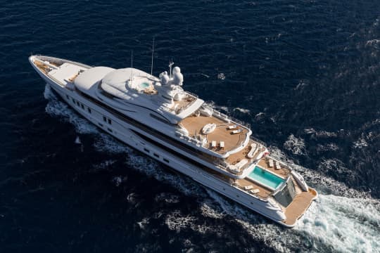 PLVS VLTRA 243ft Amels luxury superyacht - aerial view