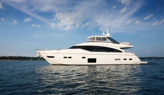 LADY J 88ft Princess luxury yacht for sale - profile view