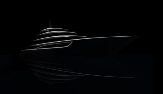OMEGA 402ft Lurssen new build superyacht - profile view