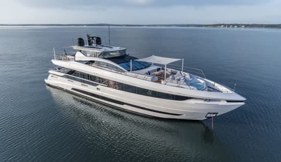 IRVETTE 109ft Mangusta luxury yacht for sale - profile view
