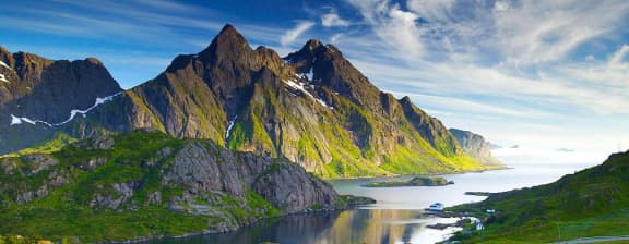 Northern Europe coastline aerial view - luxury yacht charter
