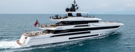Project NEXUS 164ft Mangusta luxury motor yacht - profile view