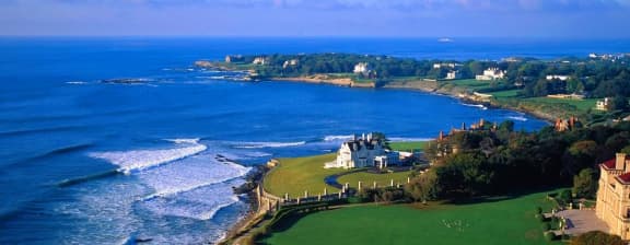North America coastline aerial view - luxury yacht charter