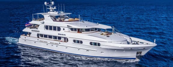 MAGIC 130ft Northern Marine luxury motor yacht - profile view
