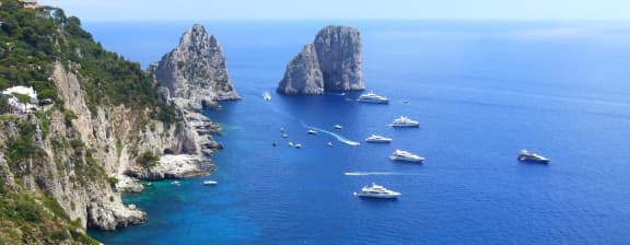 Coastline aerial view - Amalfi Yacht Charter Itinerary