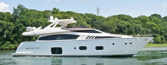MONTRACHET 80ft Ferretti Yachts luxury motor yacht - profile view
