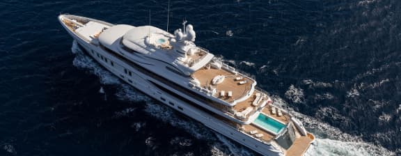 PLVS VLTRA 243ft Amels luxury superyacht - aerial view