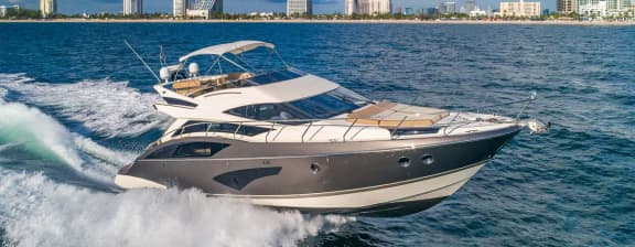 WRECKLESS 50ft Marquis luxury motor yacht - profile view