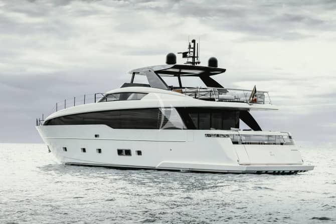 87ft Sanlorenzo yacht ALMA BLU — exterior