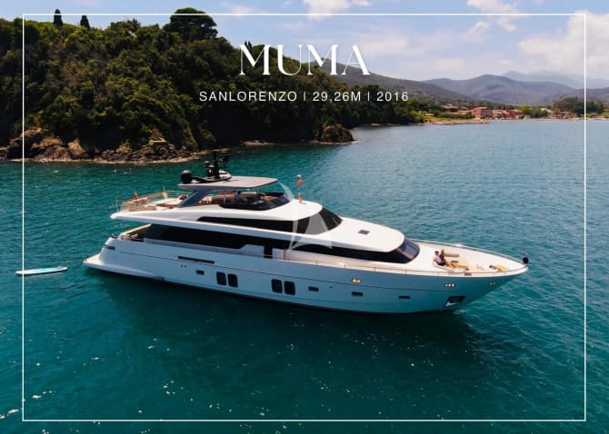 95ft Sanlorenzo yacht MUMA — exterior