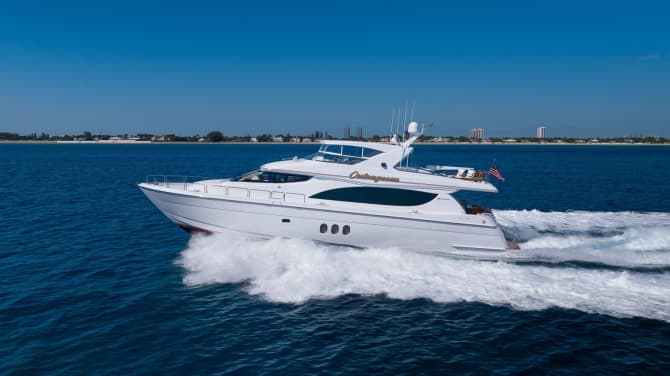OUTRAGEOUS 80ft HATTERAS luxury yacht for sale - photo