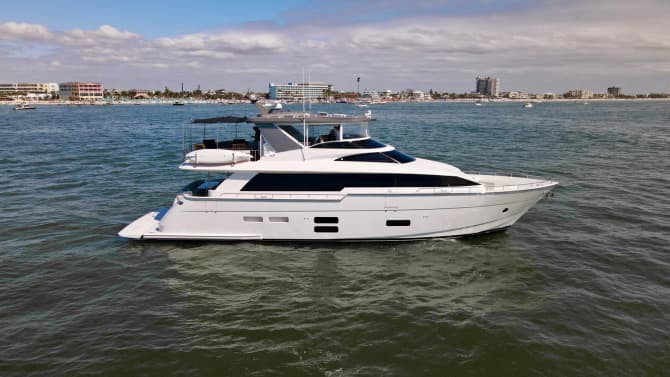 WATER RODEO 75ft HATTERAS luxury yacht for sale - photo