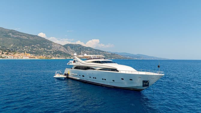 CHAMPAGNE AND CAVIAR 112ft FERRETTI CUSTOM LINE luxury yacht for sale - photo