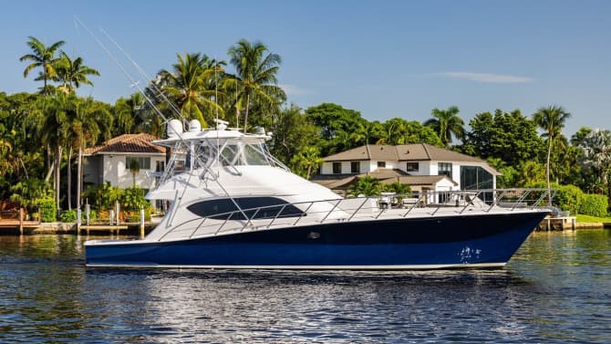 FARTHER & SUN 63ft HATTERAS luxury yacht for sale - photo