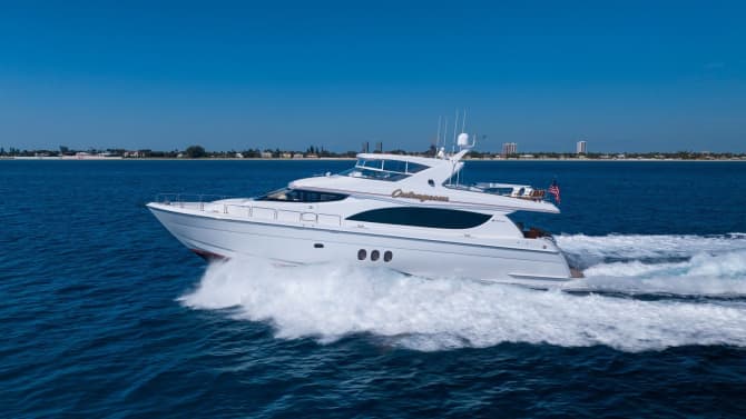 OUTRAGEOUS 80ft HATTERAS luxury yacht for sale - photo