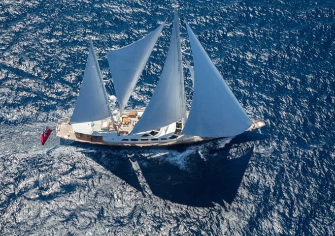 ANTARA 151ft PERINI NAVI luxury yacht for sale - profile view