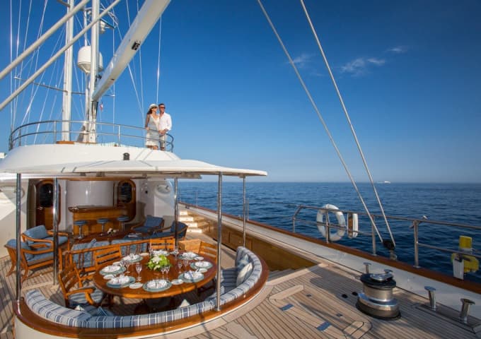 ANTARA 151ft PERINI NAVI luxury yacht for sale - profile view