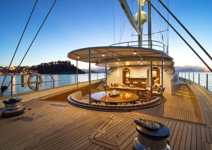 ANTARA 151ft PERINI NAVI luxury yacht for sale - profile view